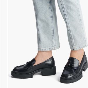 COACH Leah platform loafer size 7.5 black